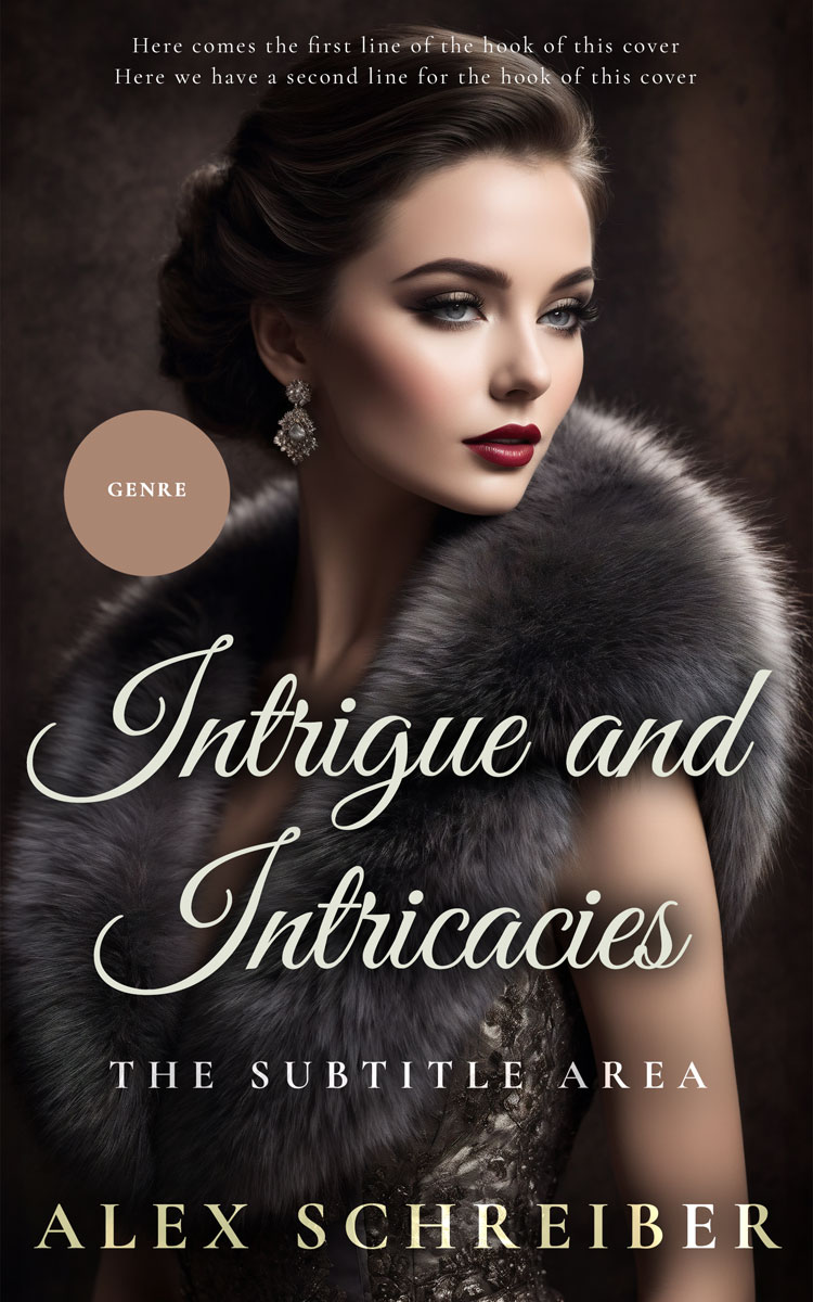 2D view of Premade Romance Book Cover - Cocoa Brown