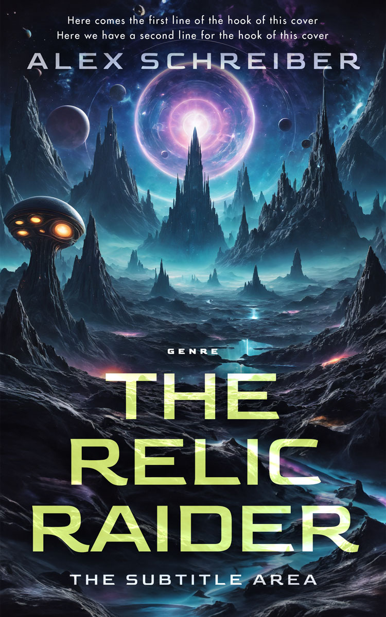 2D view of Premade Science Fiction Book Cover - Mirage