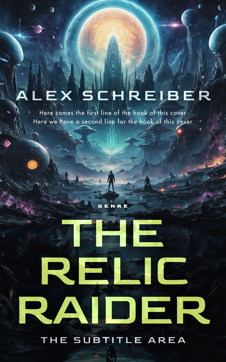 2D view of Premade Science Fiction Book Cover - Mirage