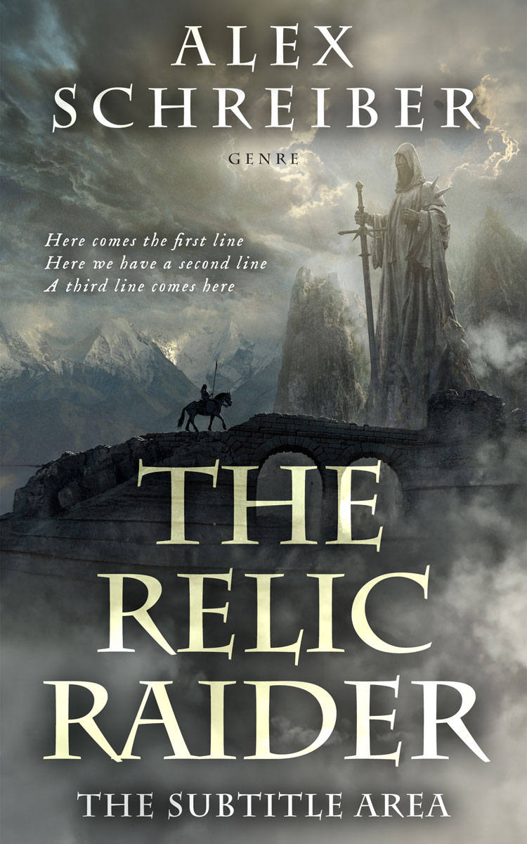 2D view of Premade Fantasy Book Cover - Gray Asparagus