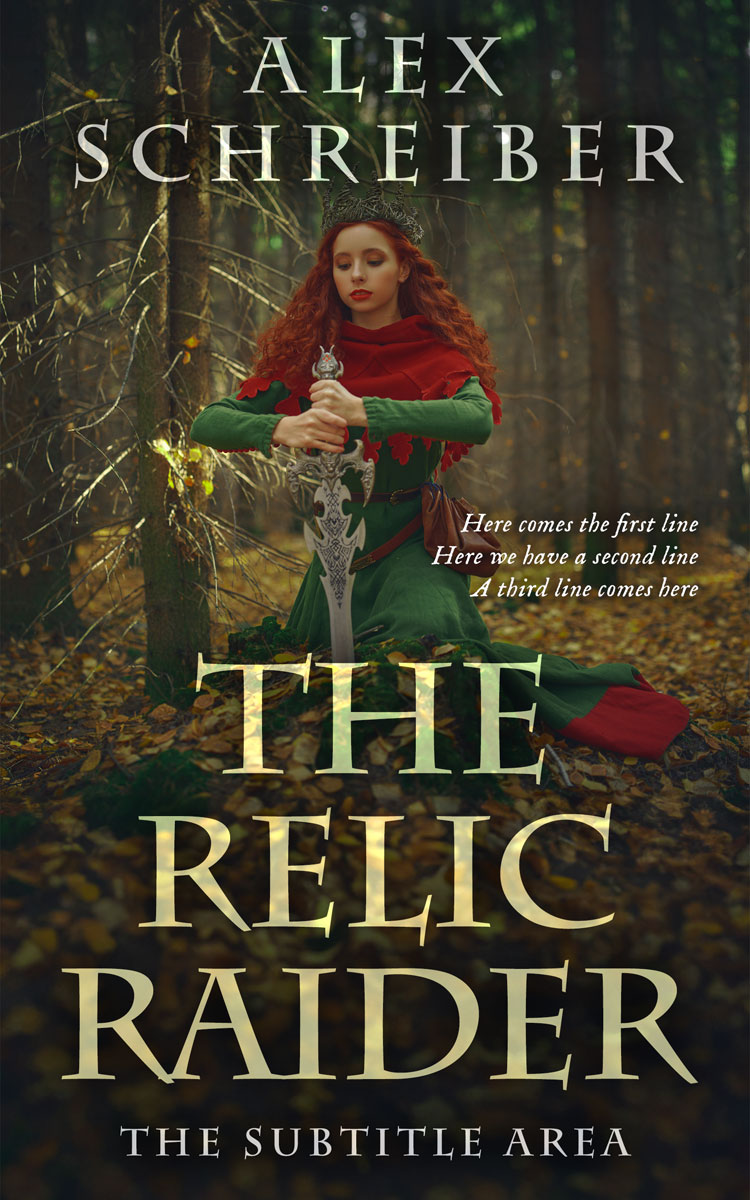 2D view of Premade Fantasy Book Cover - Zeus