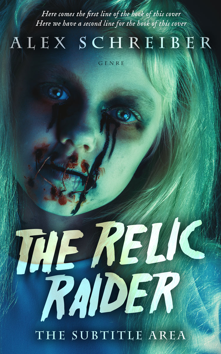 2D view of Premade Horror Book Cover - Te Papa Green