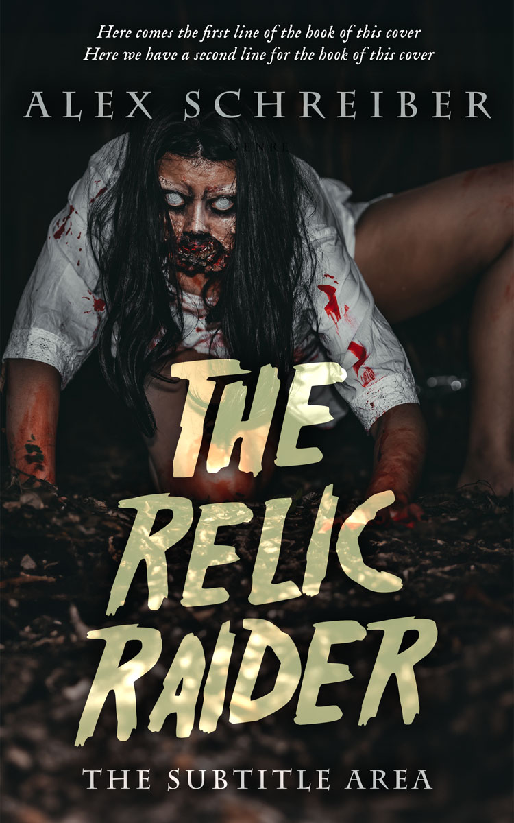 2D view of Premade Horror Book Cover - Cod Gray