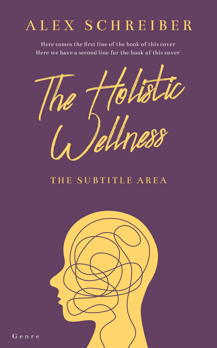 2D view of Premade Self-Improvement & Self-Help Book Cover - Eggplant