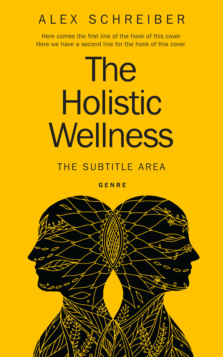 2D view of Premade Health & Mind & Body Book Cover - Cod Gray