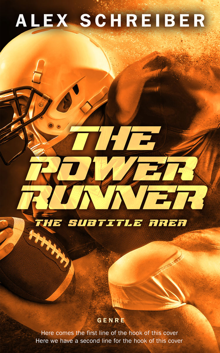 2D view of Premade Action & Adventure Book Cover - Wood Bark