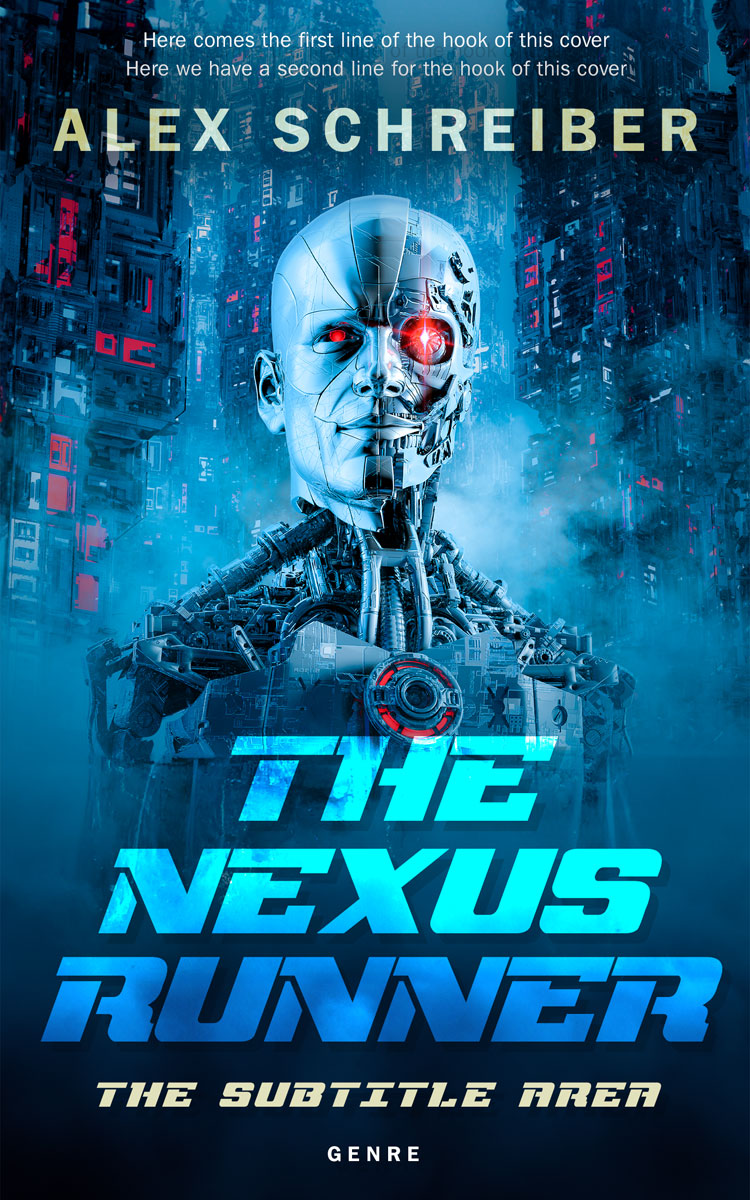 2D view of Premade Science Fiction Book Cover - Tarawera