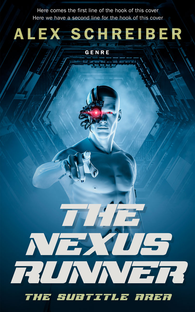 2D view of Premade Science Fiction Book Cover - Conch