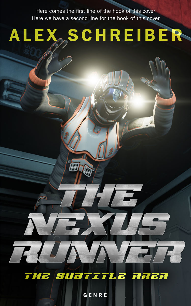 2D view of Premade Science Fiction Book Cover - Bison Hide