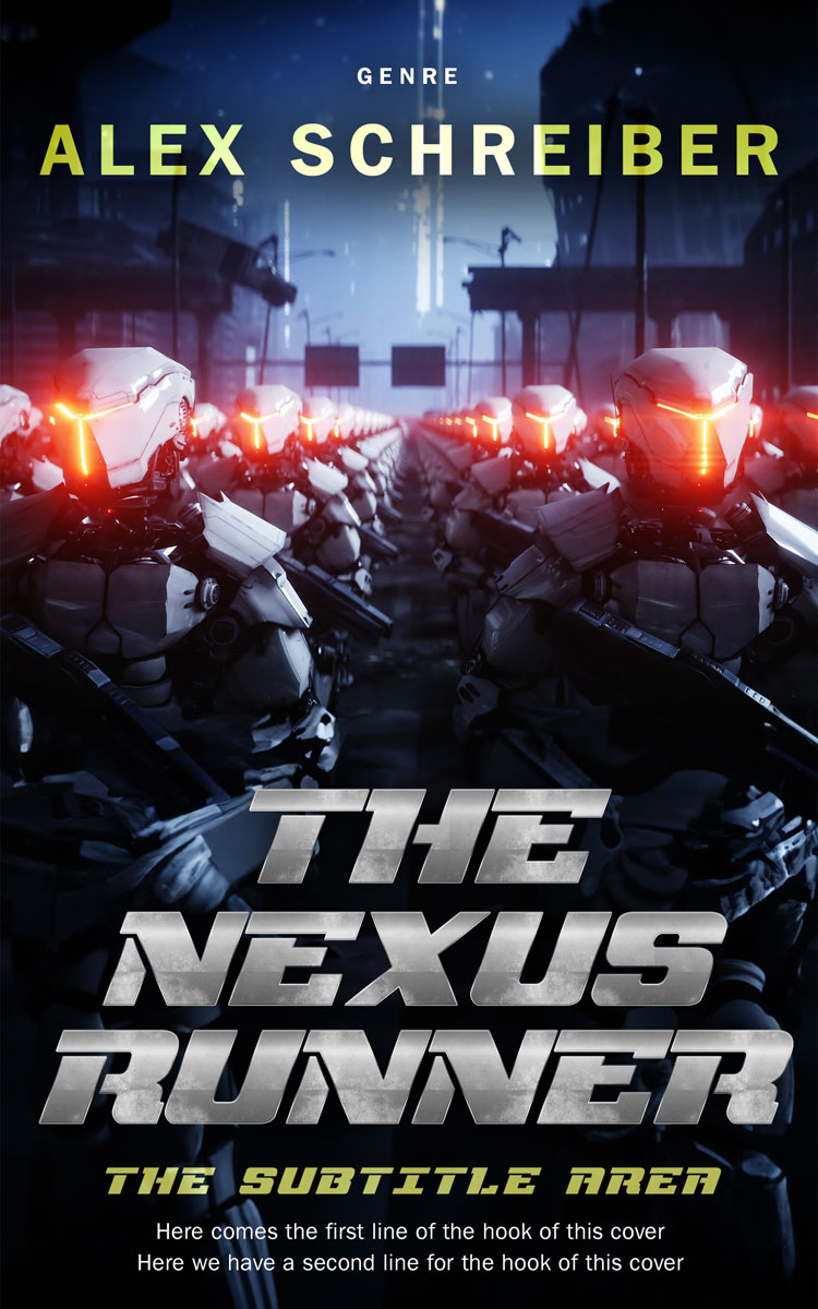 2D view of Premade Science Fiction Book Cover - Silk