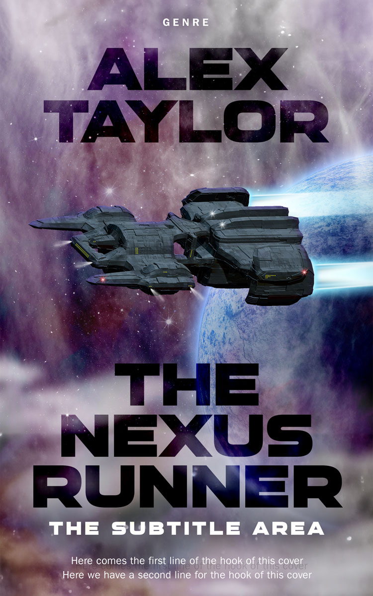 2D view of Premade Science Fiction Book Cover - Rum