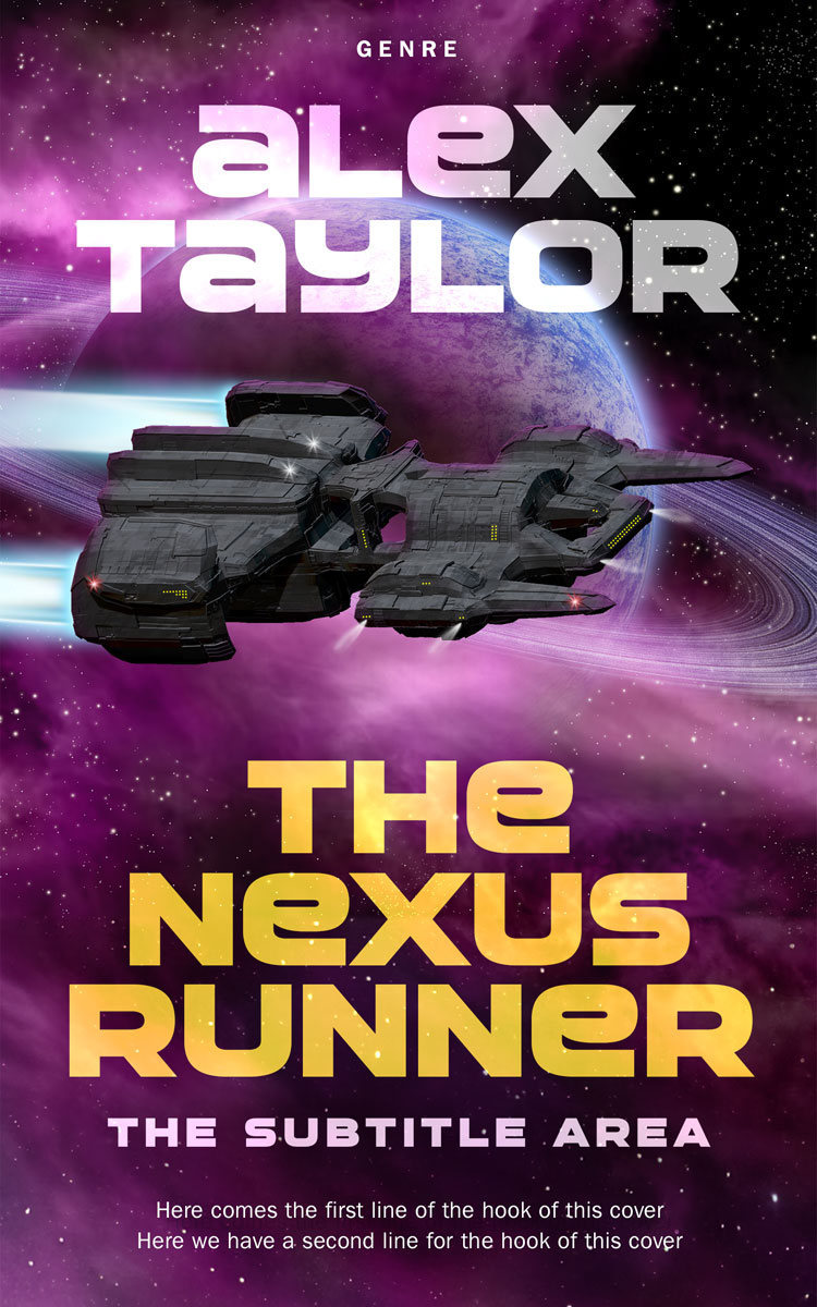 2D view of Premade Science Fiction Book Cover - Wine Berry