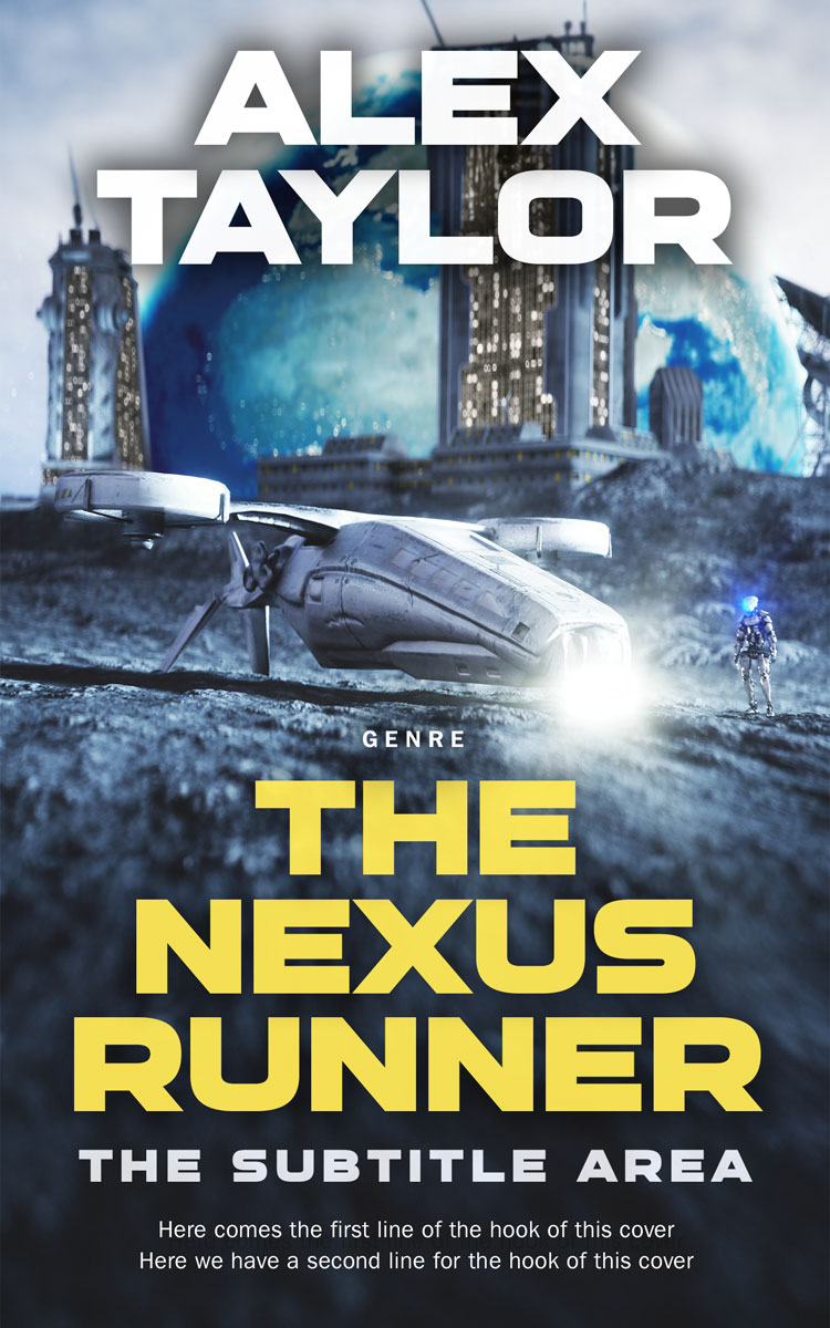 2D view of Premade Science Fiction Book Cover - Beryl Green