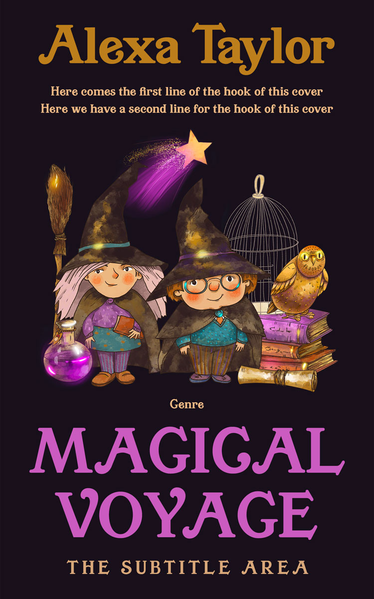 2D view of Premade Fantasy Book Cover - Thunder