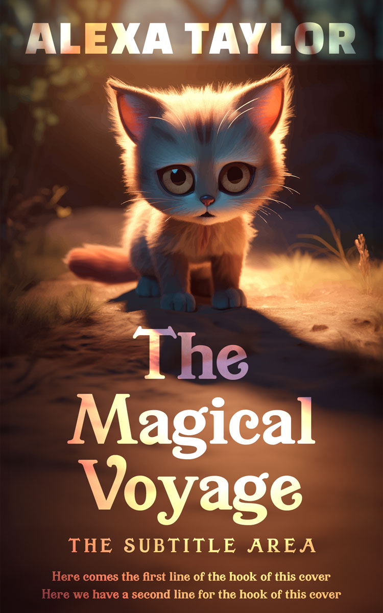 2D view of Premade Fantasy Book Cover - Saddle