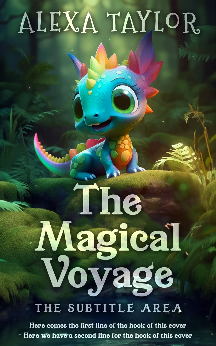 2D view of Premade Fantasy Book Cover - Heavy Metal