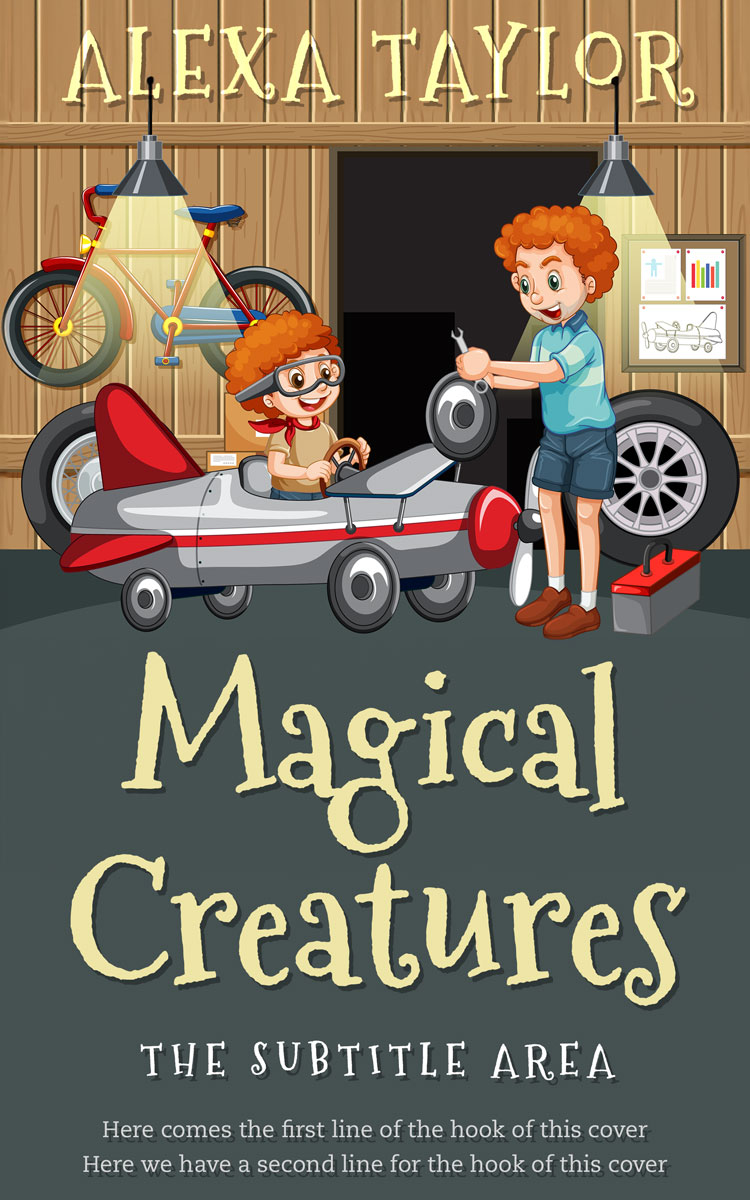 2D view of Premade Children's Book Cover - Cape Cod