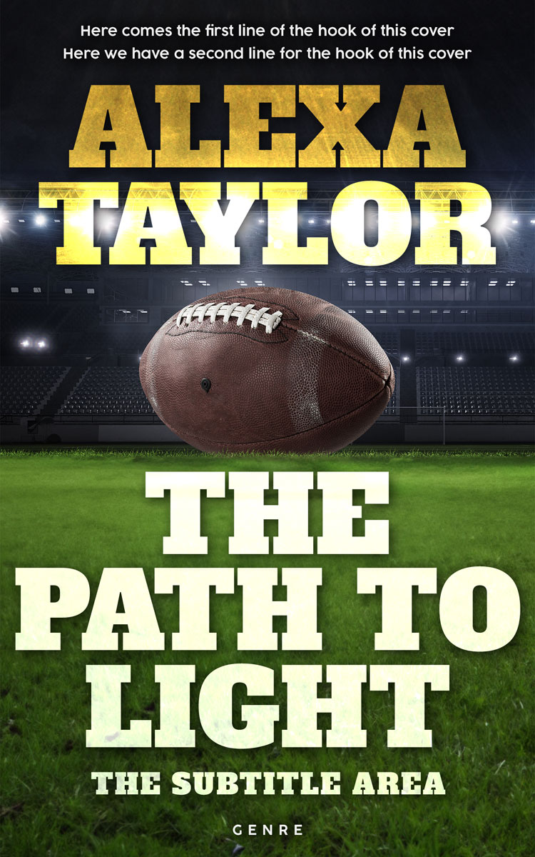 2D view of Premade Sports & Fitness Book Cover - Fall Green