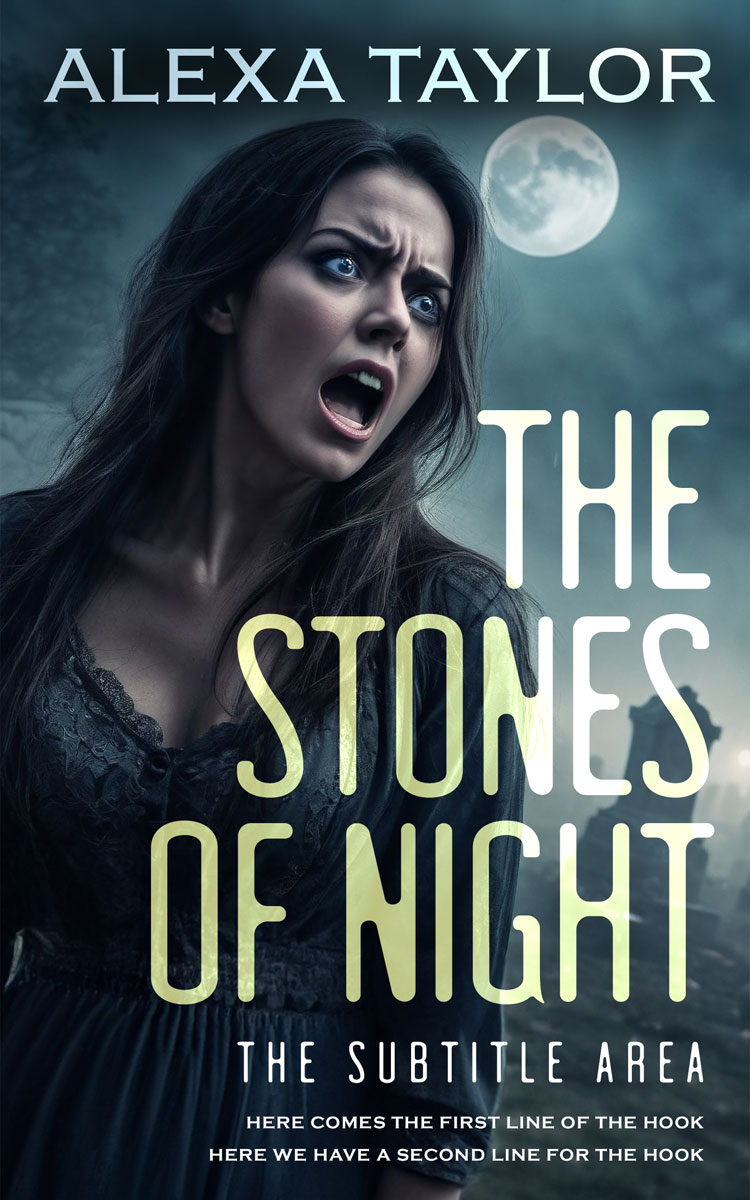 2D view of Premade Horror Book Cover - Mirage