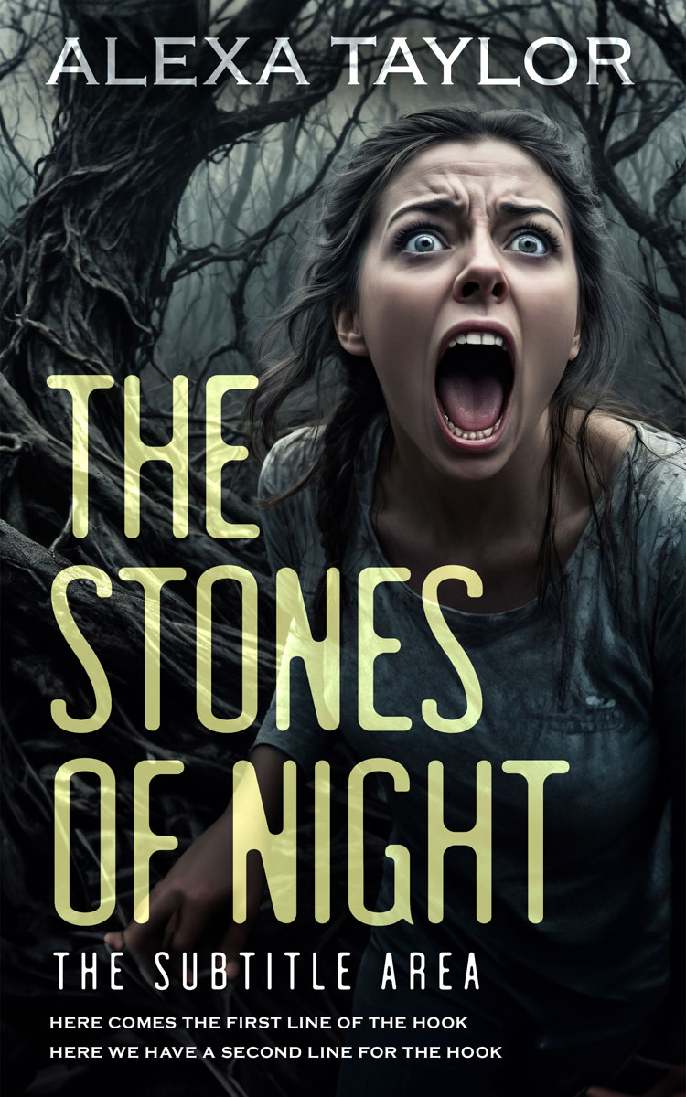 2D view of Premade Mystery & Thriller & Suspense Book Cover - Woodsmoke