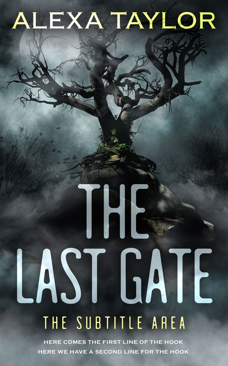 2D view of Premade Horror Book Cover - Outer Space