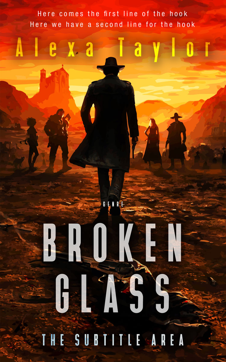 2D view of Premade Action & Adventure Book Cover - Clinker