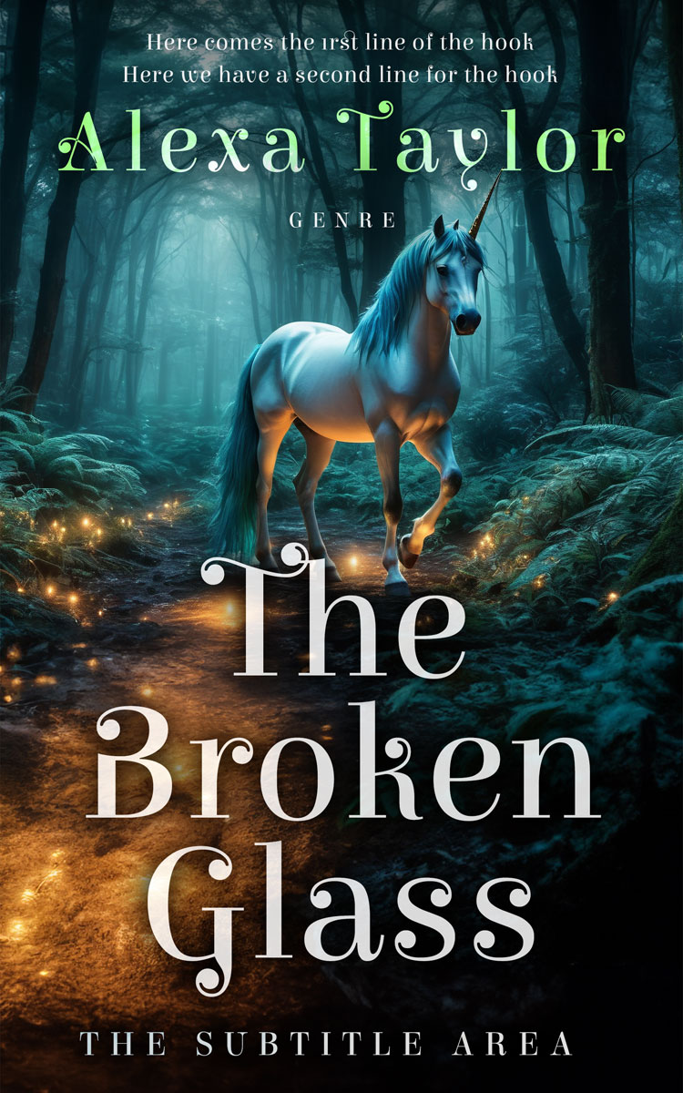 2D view of Premade Fantasy Book Cover - Outer Space