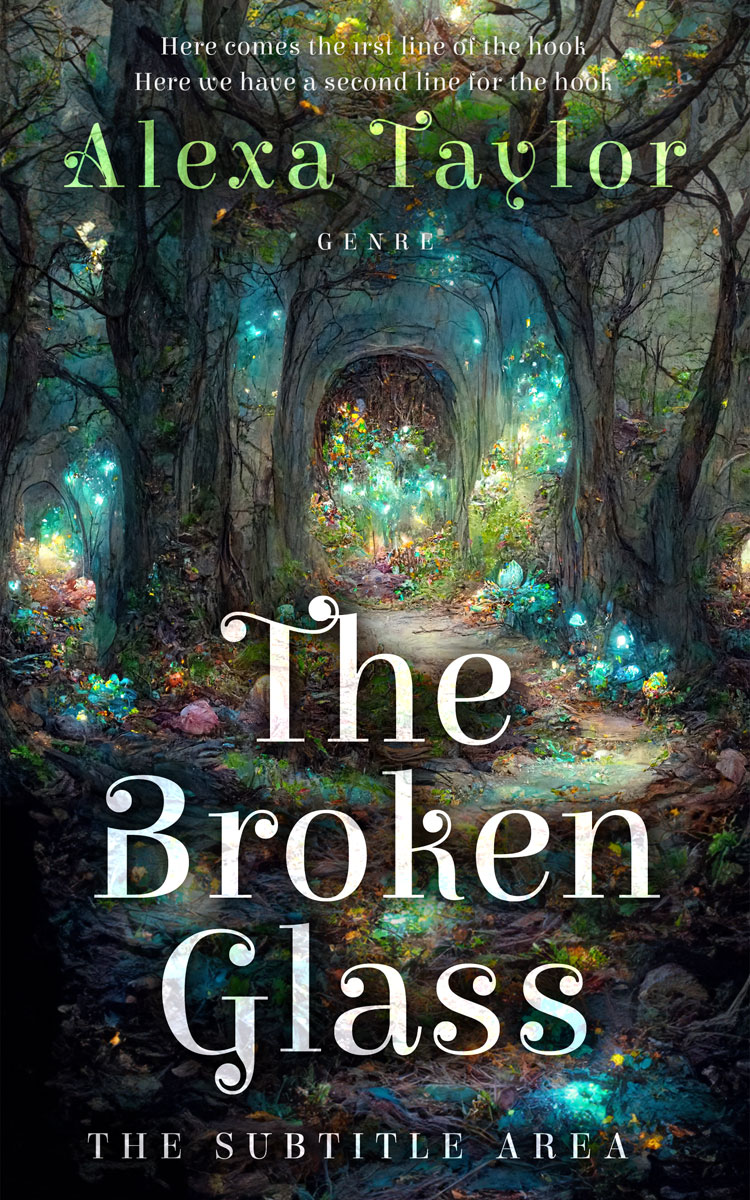 2D view of Premade Fantasy Book Cover - Outer Space