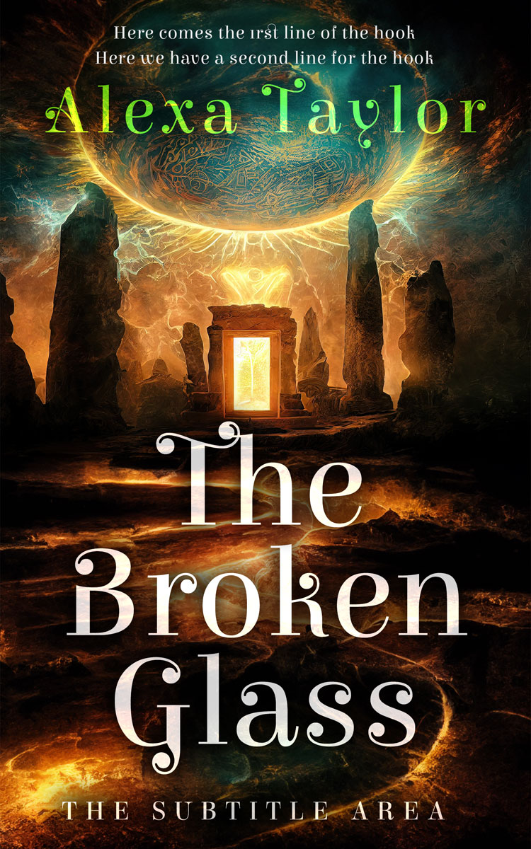 2D view of Premade Fantasy Book Cover - Whiskey