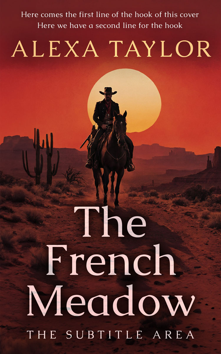 2D view of Premade Action & Adventure Book Cover - Cocoa Bean