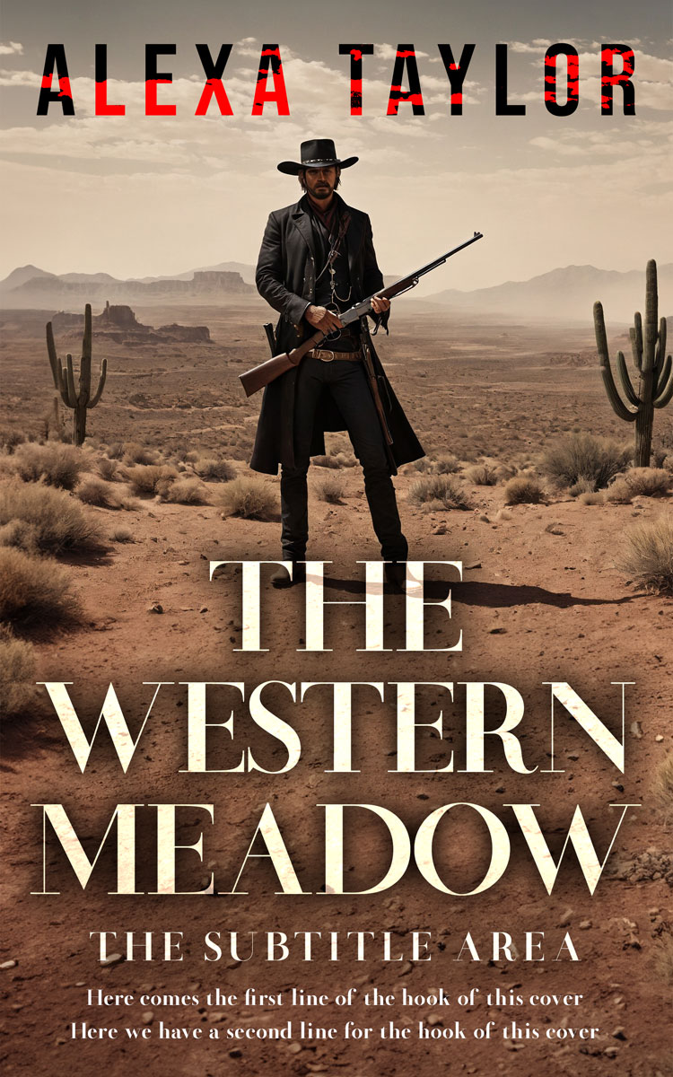 2D view of Premade Action & Adventure Book Cover - Roman Coffee