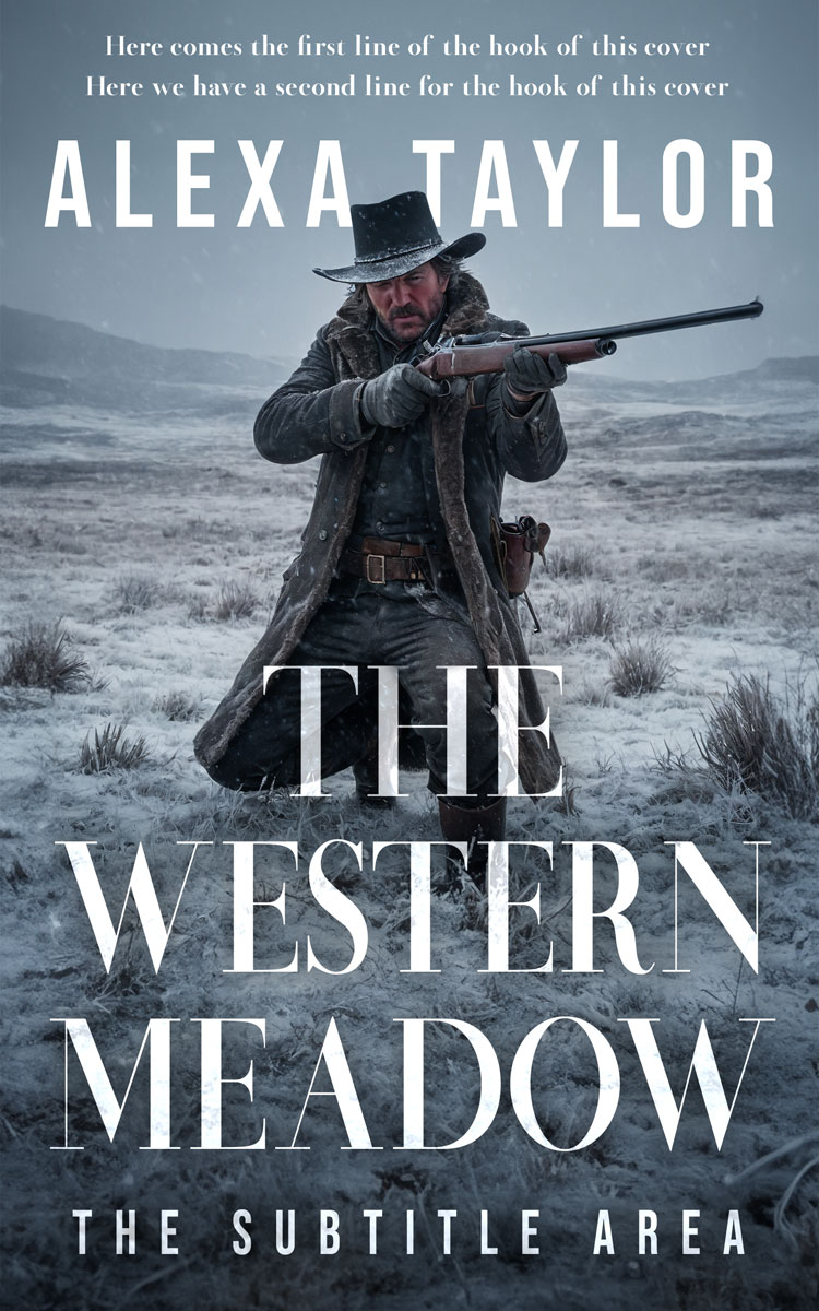 2D view of Premade Action & Adventure Book Cover - Pale Sky