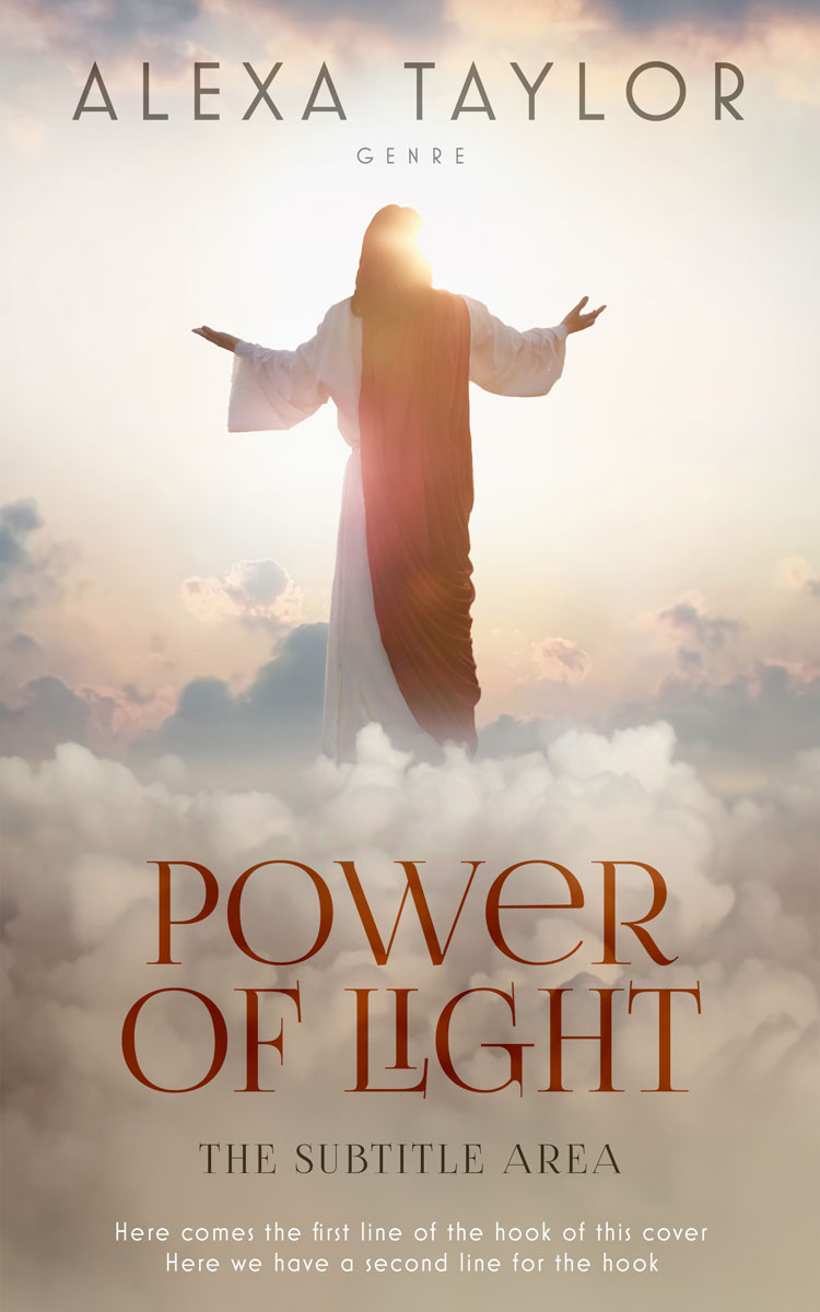 2D view of Premade Religion & Spirituality Book Cover - Soft Amber