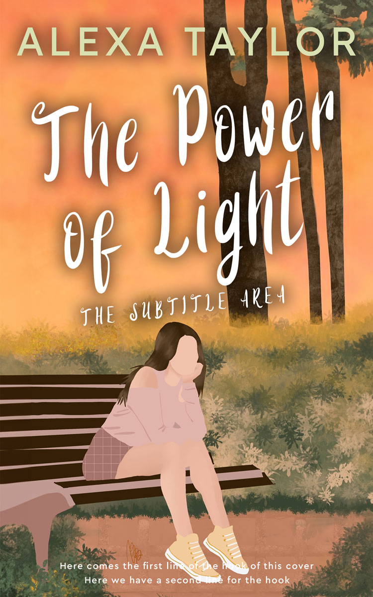 2D view of Premade Teen & Young Adult Book Cover - Antique Brass