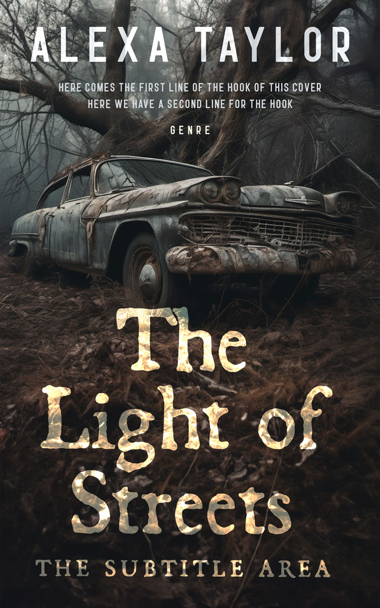 2D view of Premade Abstract Book Cover - Dune