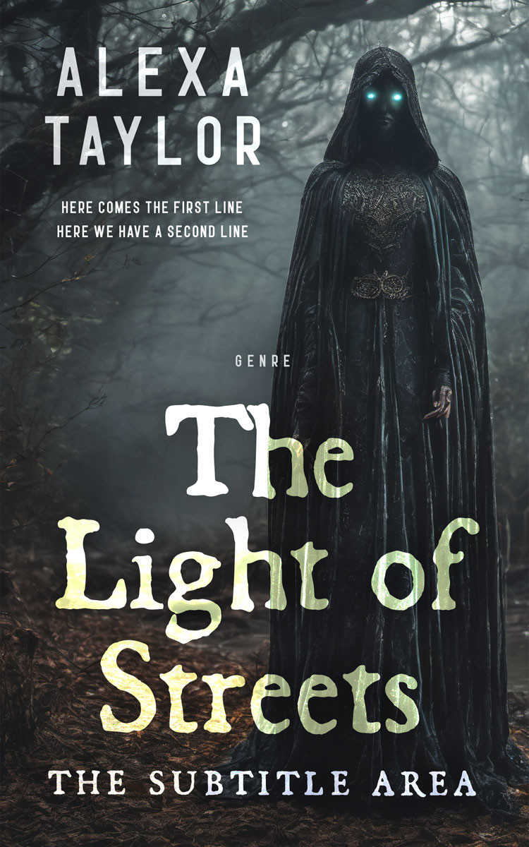 2D view of Premade Horror Book Cover - Shark