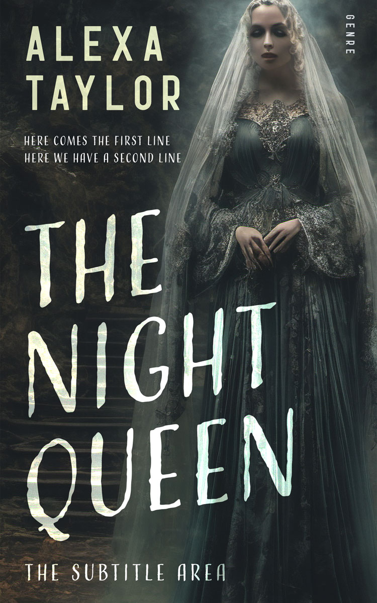 2D view of Premade Horror Book Cover - Outer Space