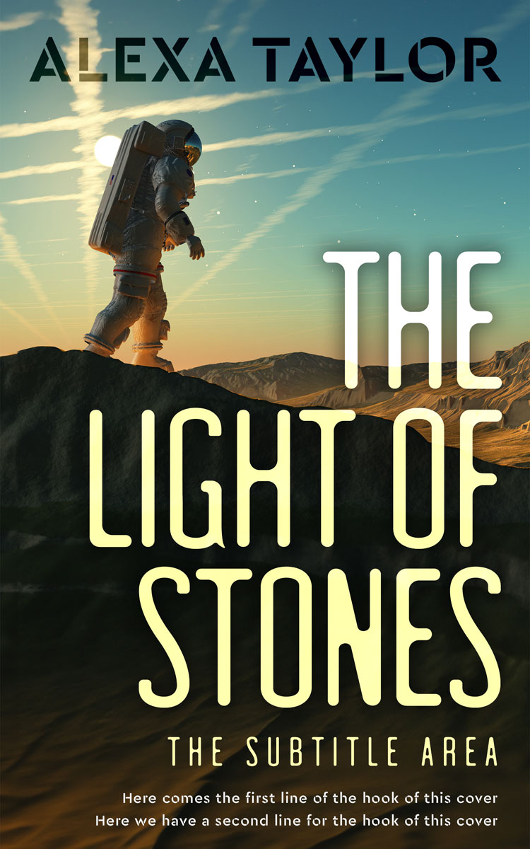 2D view of Premade Science Fiction Book Cover - Sapling