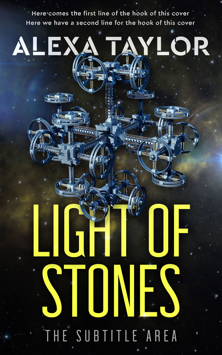 2D view of Premade Science Fiction Book Cover - Shark