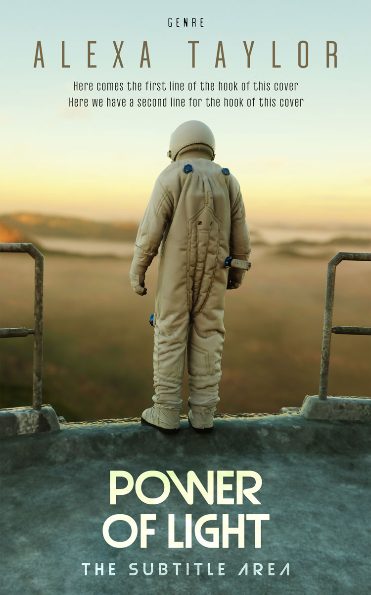 2D view of Premade Science Fiction Book Cover - Kokoda