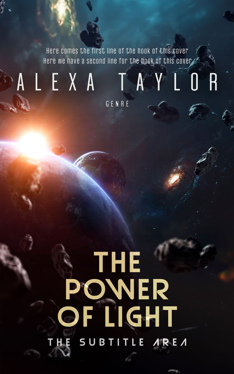 2D view of Premade Science Fiction Book Cover - Shark