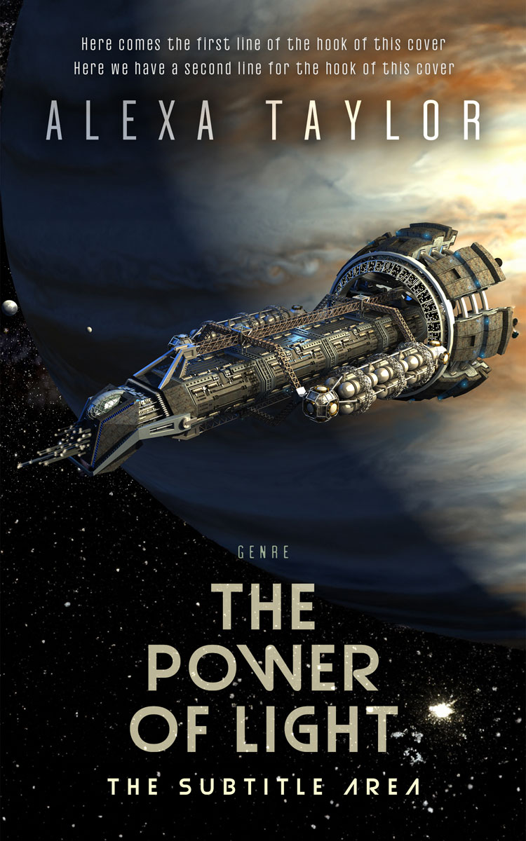 2D view of Premade Science Fiction Book Cover - Shark