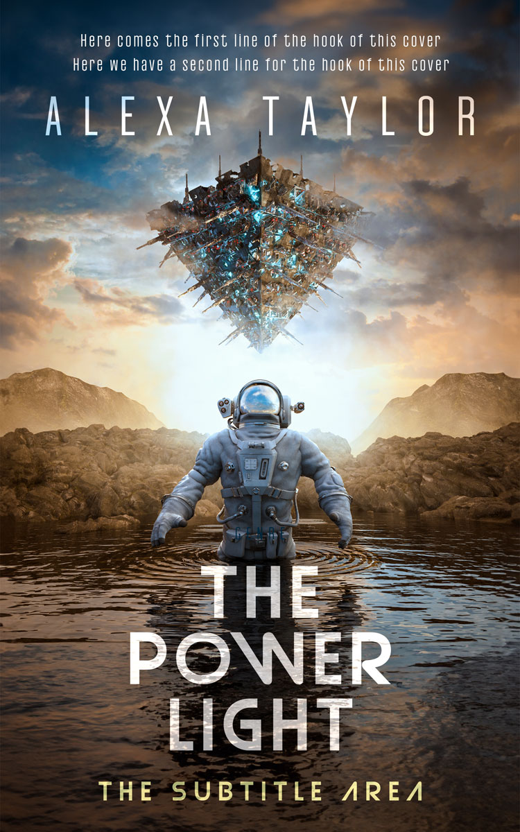 2D view of Premade Science Fiction Book Cover - Merlin