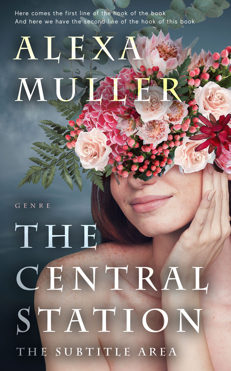 2D view of Premade Surreal Book Cover - Spicy Pink