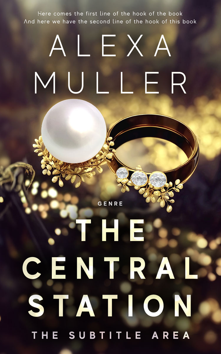 2D view of Premade Royal Romance Book Cover - Cocoa Brown