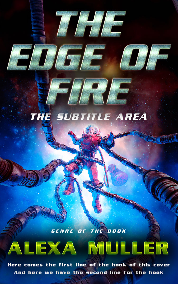 2D view of Premade Science Fiction Book Cover - Silver Sand