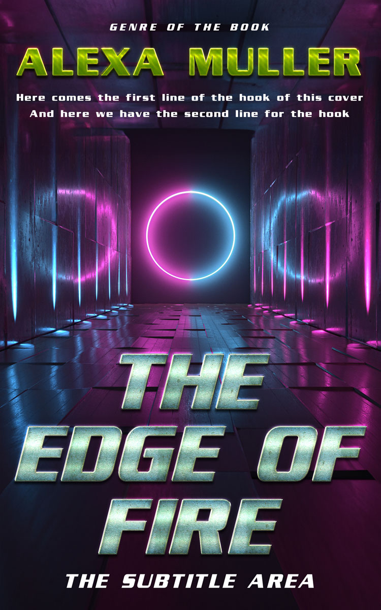 2D view of Premade Science Fiction Book Cover - Bleached Cedar