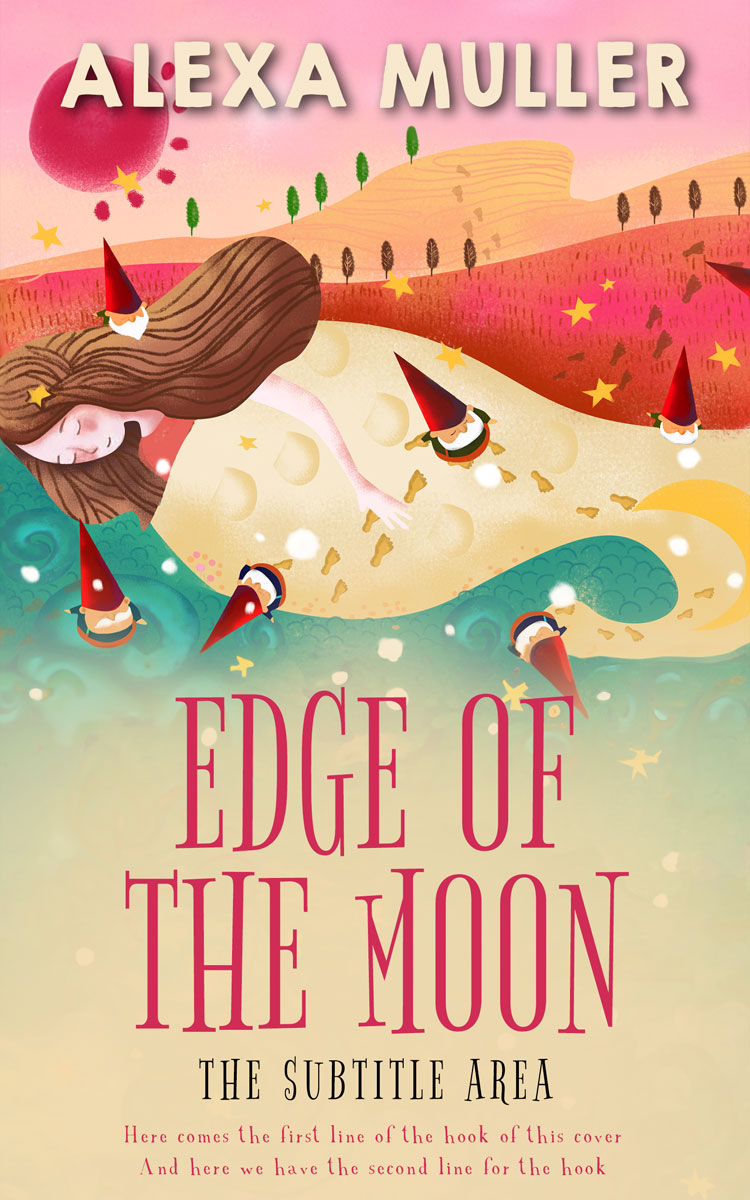 2D view of Premade Fantasy Book Cover - Hampton