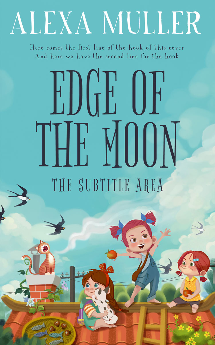 2D view of Premade Children's Book Cover - Half Baked