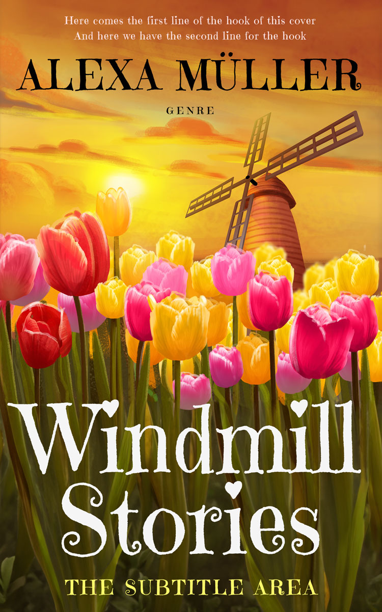 2D view of Premade Children's Book Cover - Bronze Olive